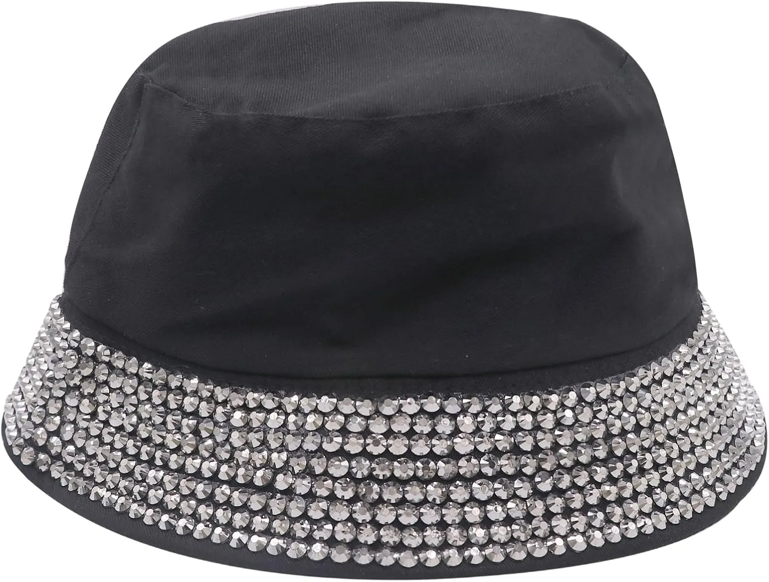 Women Bling Bucket Hat Studded Sparkle Shiny Crystal Bucket Sun Hat Packable Summer Outdoor Cap for Girls Teens Travel