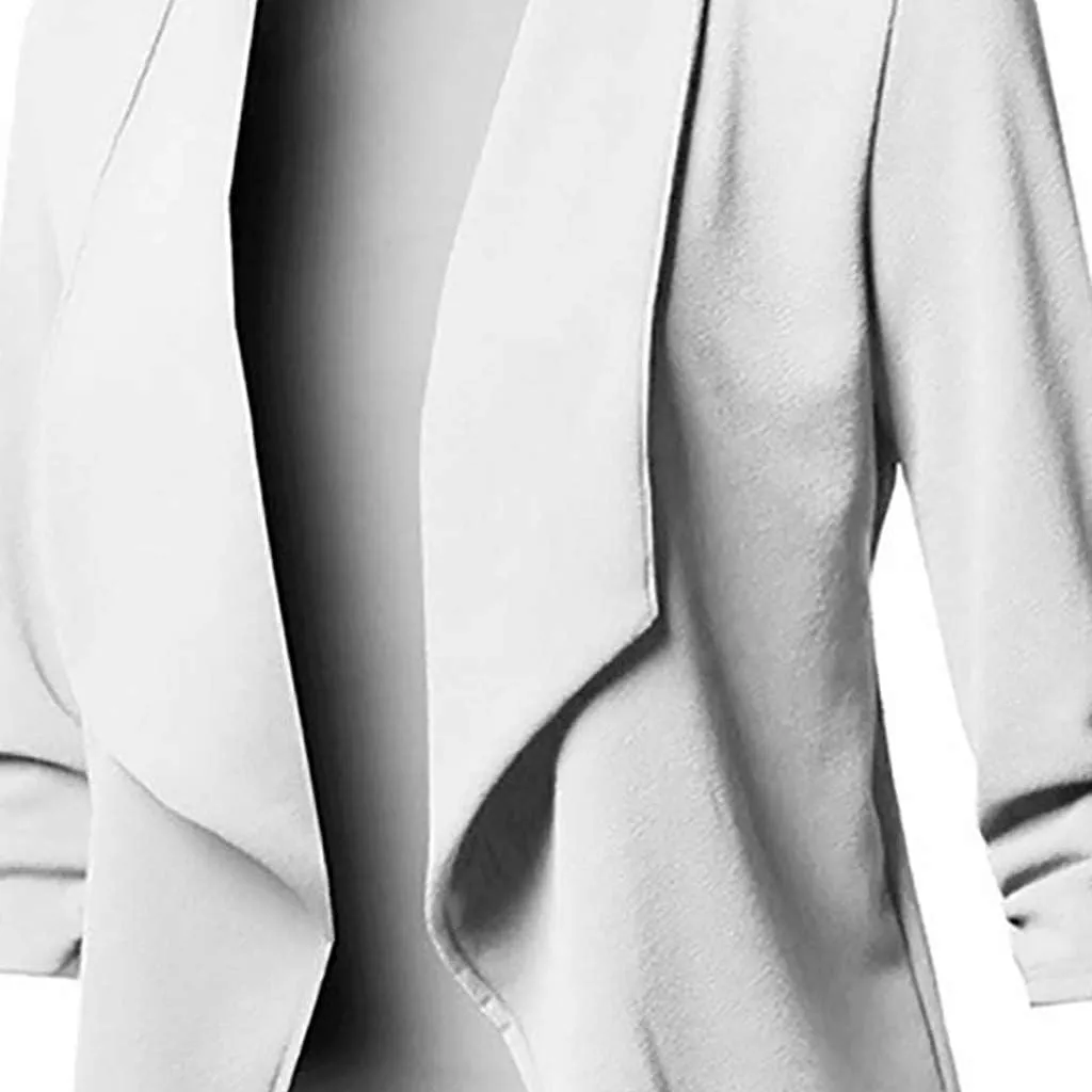Women Business Blazers 2023 Trendy Casual Cropped Blazer Jacket Petite Open Front Office Cardigan Stylish Womens Coats
