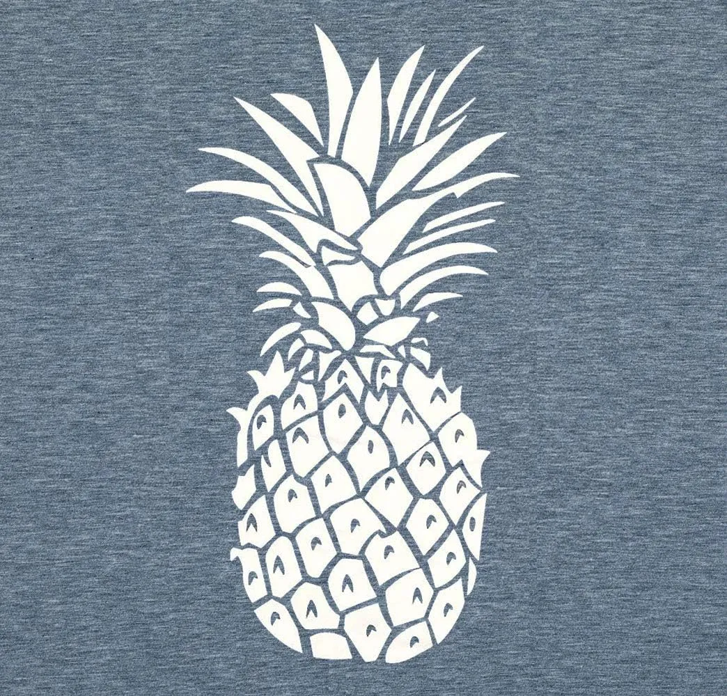 Women Pineapple Sunglasses Beach T Shirt Funny Graphic Tees Casual Summer Short Sleeve Shirt Tops