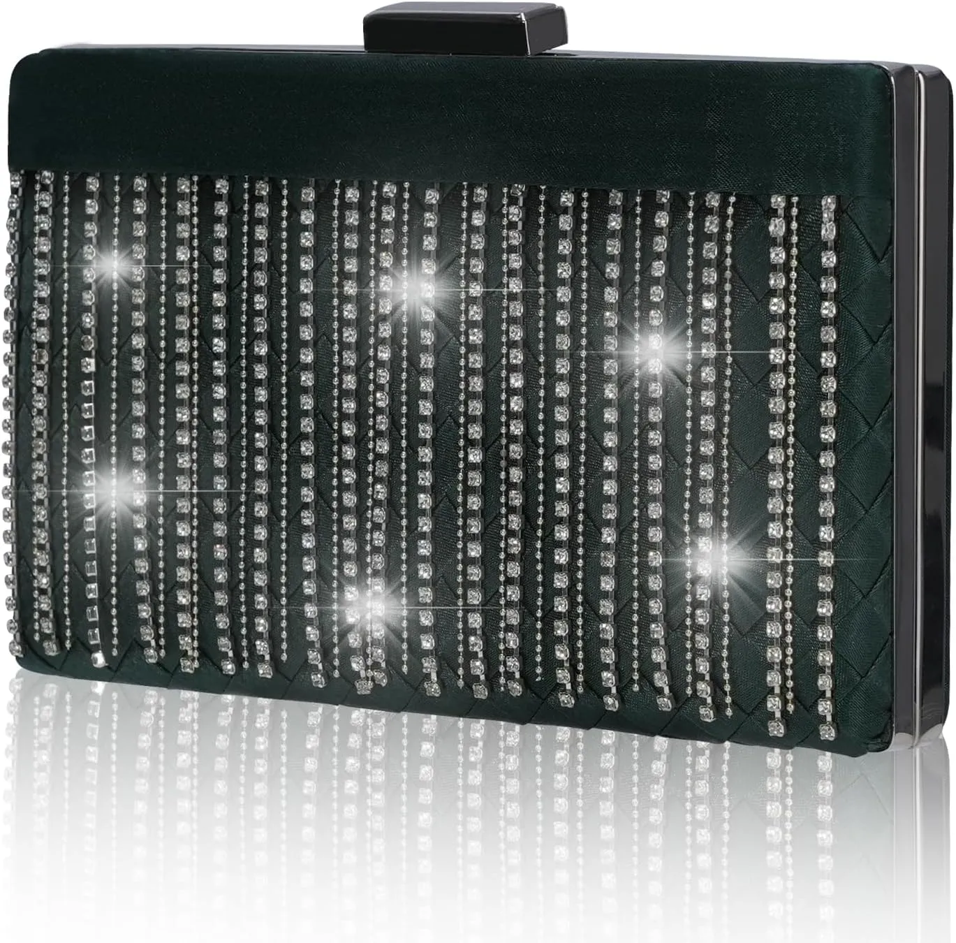 Women Rhinestone Evening Clutch Purses Diamond Handbag Weddings Formal Bag Party Sparkly Crystal Purse