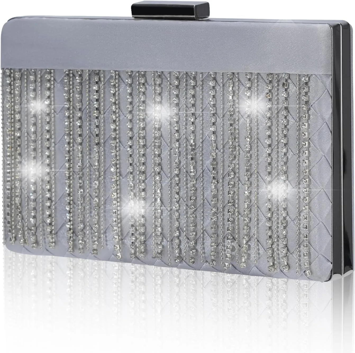 Women Rhinestone Evening Clutch Purses Diamond Handbag Weddings Formal Bag Party Sparkly Crystal Purse