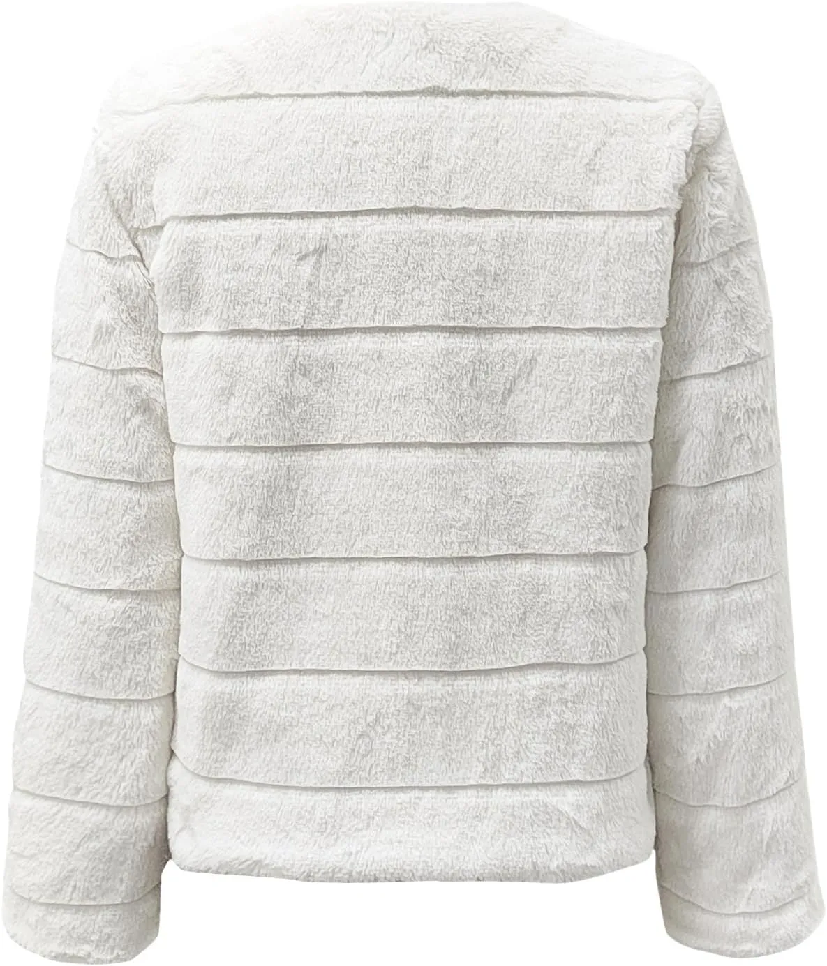 Women's 2024 Winter Warm Coats Trendy Elegant Fleece Cropped Jacket Soft Fuzzy Cardigan Shaggy Outerwear Clothes