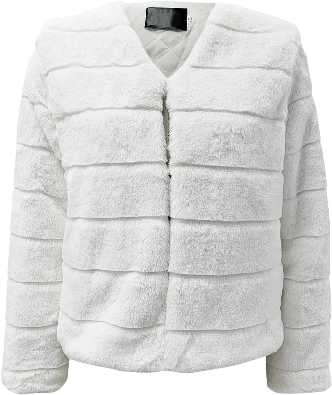 Women's 2024 Winter Warm Coats Trendy Elegant Fleece Cropped Jacket Soft Fuzzy Cardigan Shaggy Outerwear Clothes