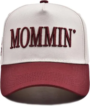 Womens Baseball Caps Casual Mommin Embroidery Letters Trucker Hat Adjustable Ponytail Baseball Hat for Streetwear