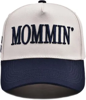 Womens Baseball Caps Casual Mommin Embroidery Letters Trucker Hat Adjustable Ponytail Baseball Hat for Streetwear