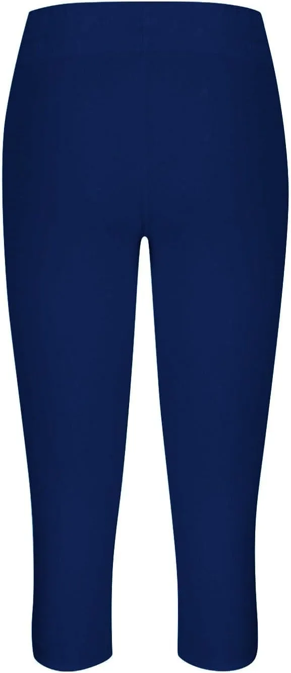 Womens Capris Summer Dressy Cropped High Waist Yoga Pants Fashion Casual Stretch Pull On Workout Crop Capri Leggings
