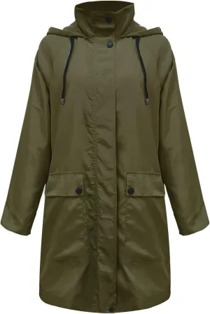 Women's Double Breasted Long Trench Coat 2024 Windproof Classic Lapel Windbreaker Jackets Stylish Loose Overcoat Outerwear