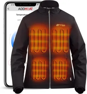 Women's Heated Jacket with Battery Included - High Powered Self Warming Coat, Softshell Water Resistant