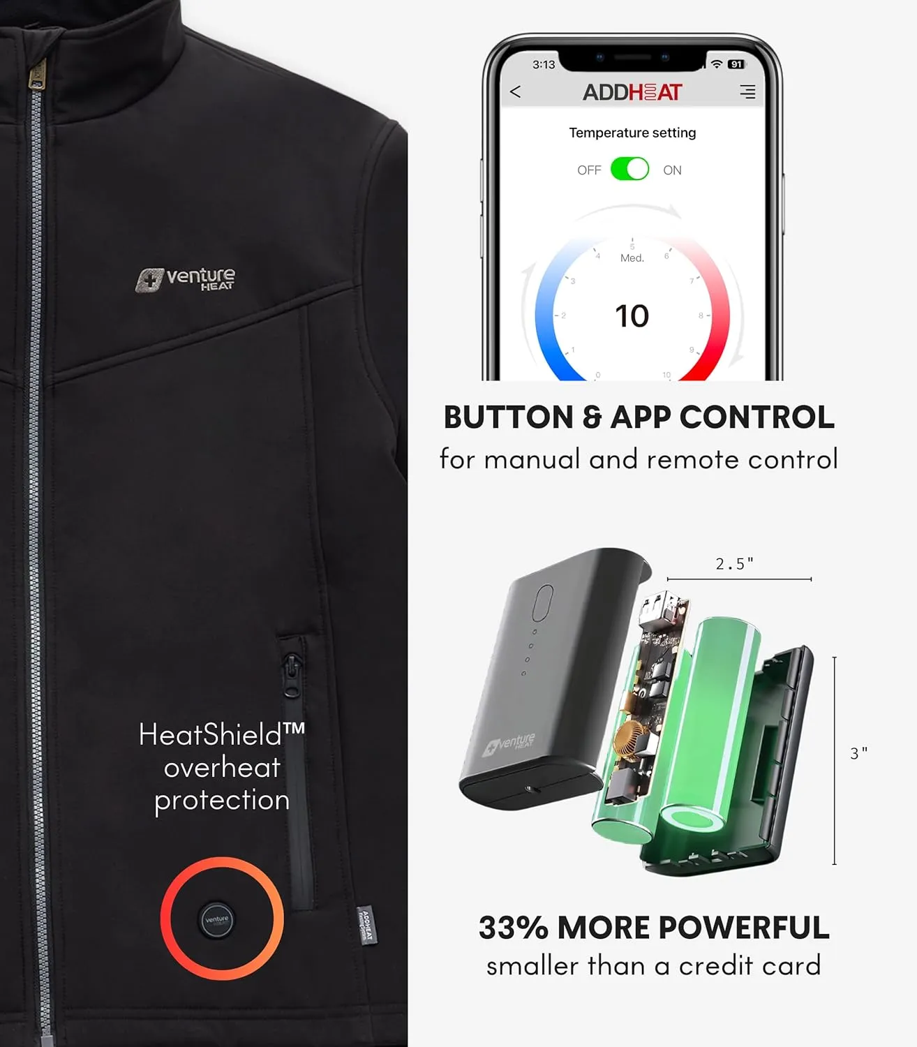 Women's Heated Jacket with Battery Included - High Powered Self Warming Coat, Softshell Water Resistant