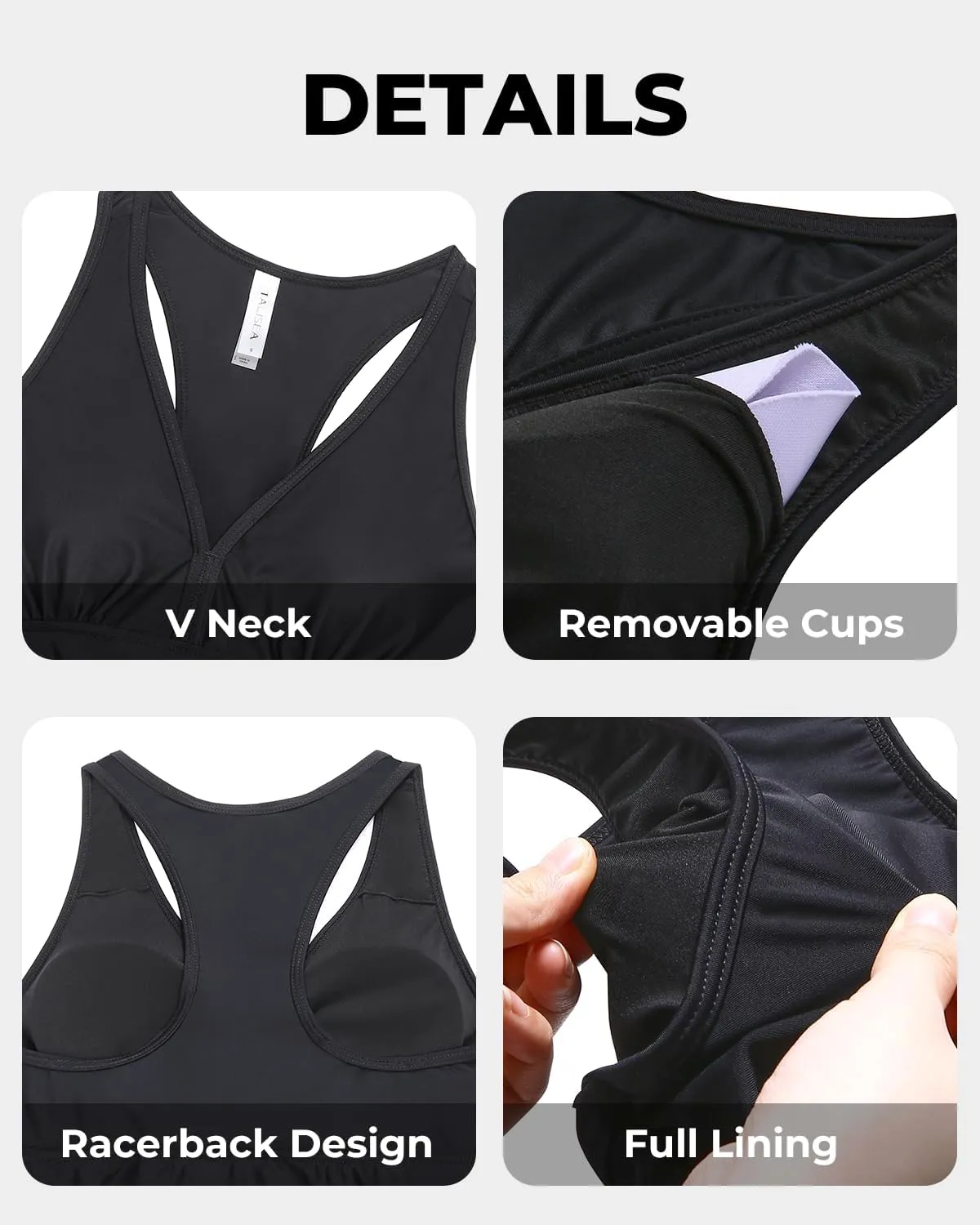 Women's Racerback Swim Tops - Flowy, Modest Bathing Suit Tops No Bottom
