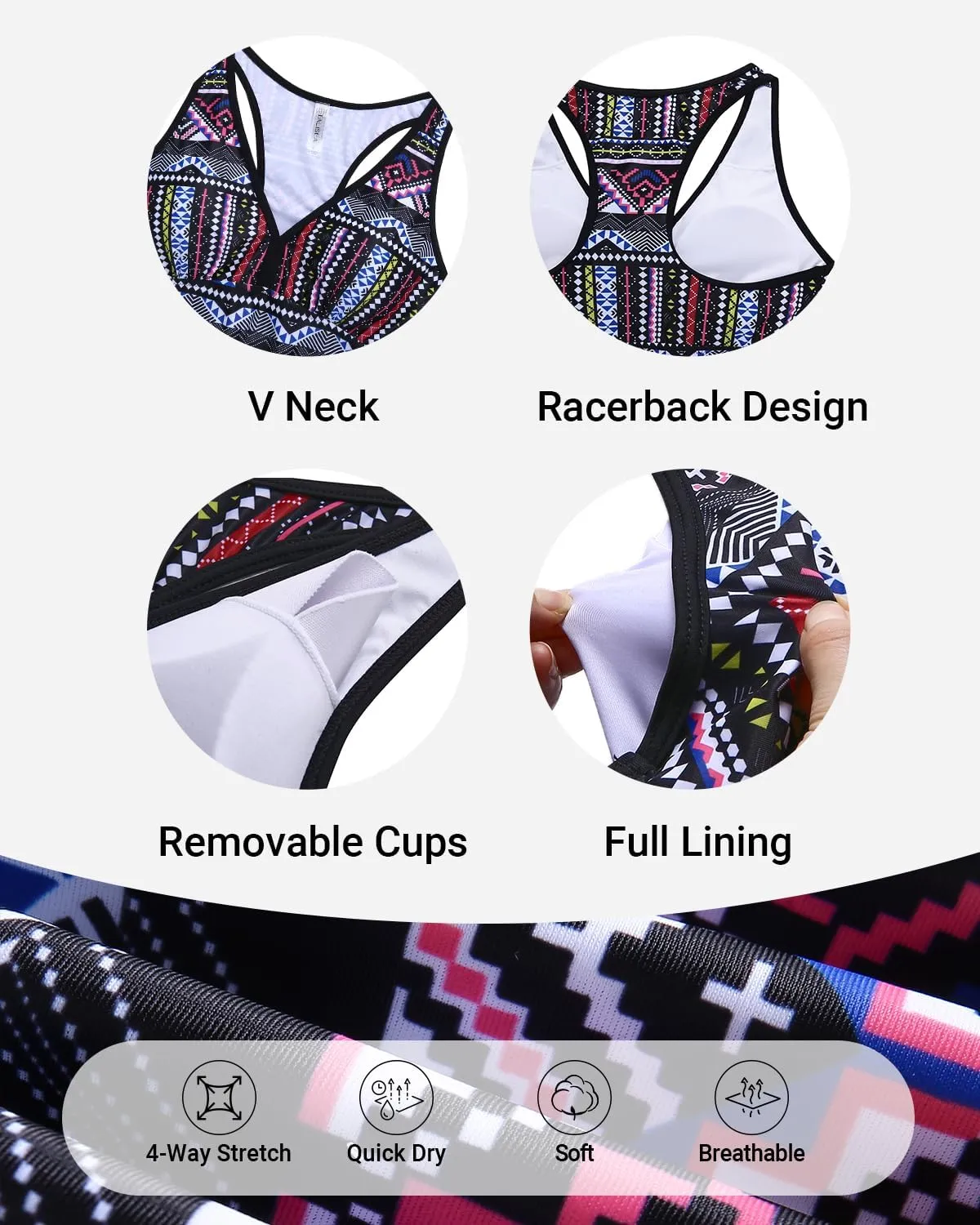 Women's Racerback Swim Tops - Flowy, Modest Bathing Suit Tops No Bottom