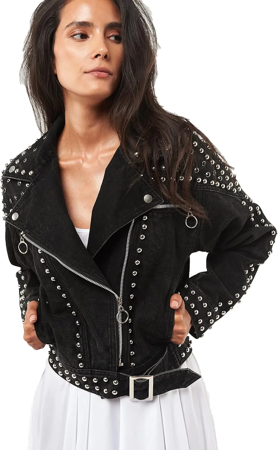 Women's Retro Motorcycle Jacket