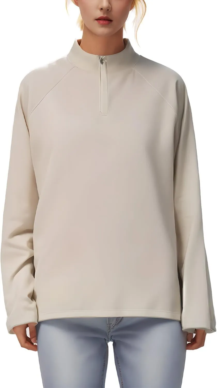 Women's Shirts Long Sleeve 1/4 Zip Quick Dry Workout Hiking Athletic Shirts Athletic Running Yog Zip Up Jackets