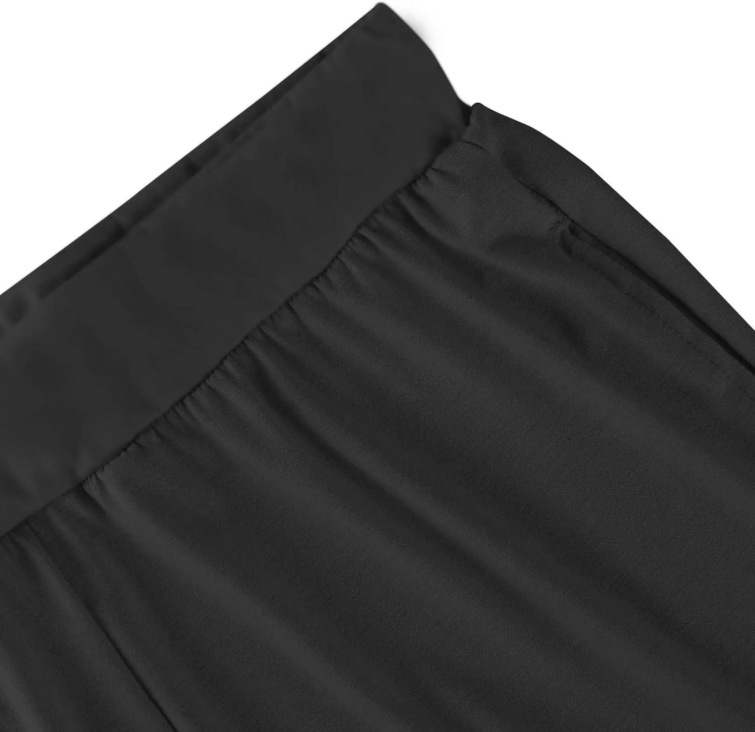 Women's Summer Pants Wide Leg Long High Waisted Pants Lightweight Pleated Pull On Vacation Trousers with Pockets