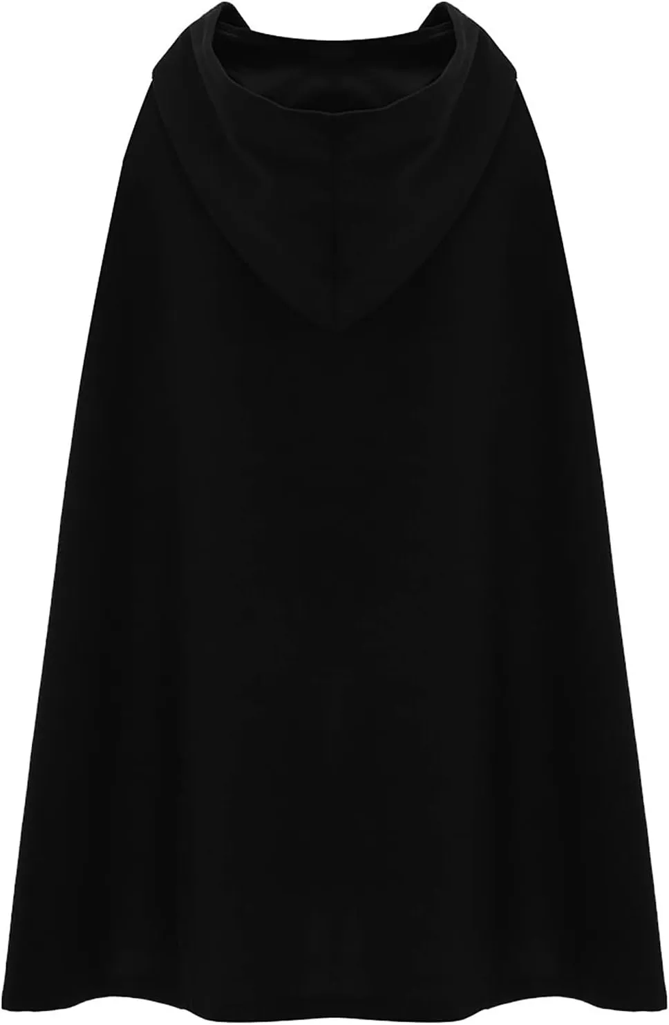 Women's Wool Blend Hooded Cape Mid-Length Cloak Pea Coats Winter Open Front Cardigans Vintage Trench Outwear