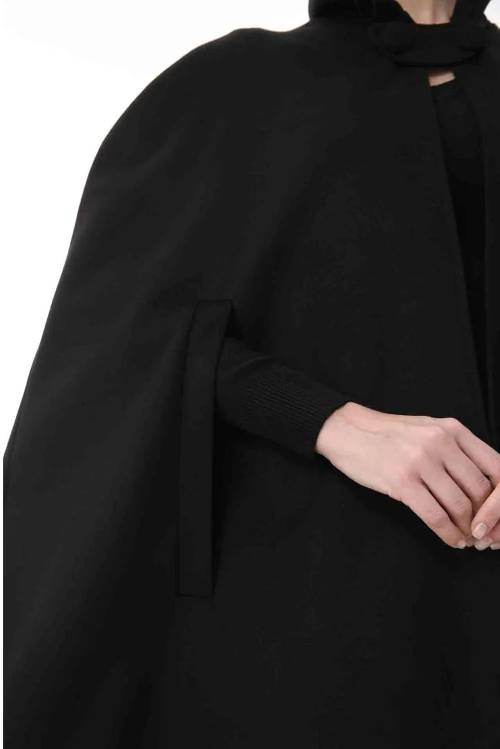 Women's Wool Blend Hooded Cape Poncho Maxi Cloak Coat Halloween Cloak Wool Hooded Cloak Pea Coats