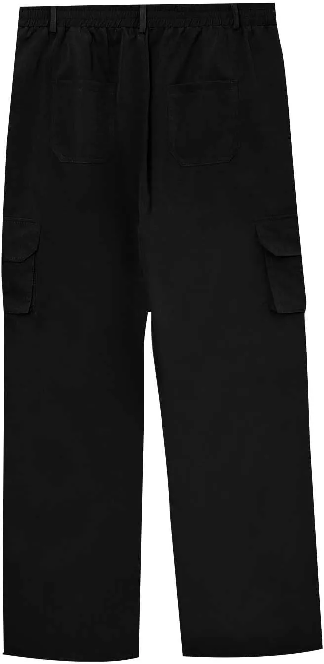 Work Pants for Men Elastic Waist Baggy Cargo Pants Relaxed Fit Outdoor Rip Stop Tactical Travel Fishing Hiking Pants
