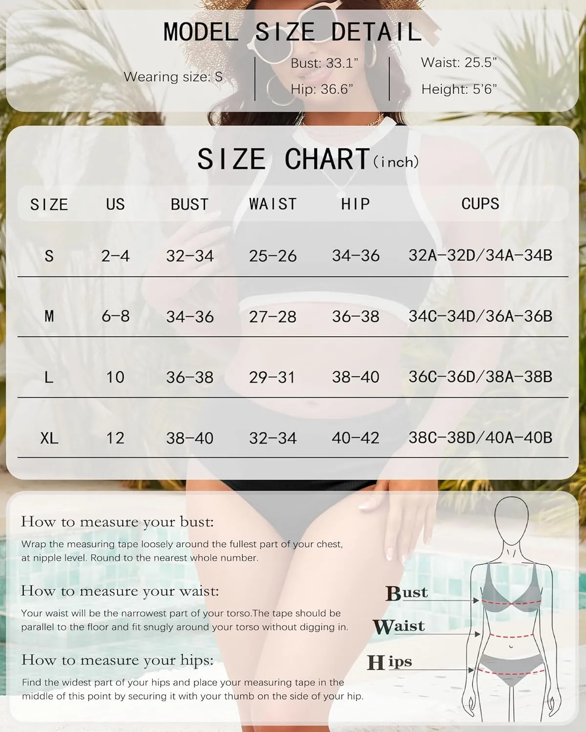 XUNYU Women High Waisted Bikini Set Ribbed 2 Piece Bestselling Swimsuit Tummy Control Bathing Suit for Teens Swim Suit 2025