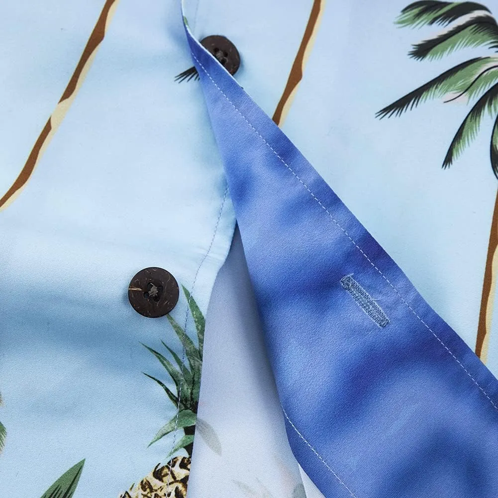 Year In Year Out Mens Hawaiian Shirt Regular Fit Hawaiian Shirts for Men with Quick to Dry Effect