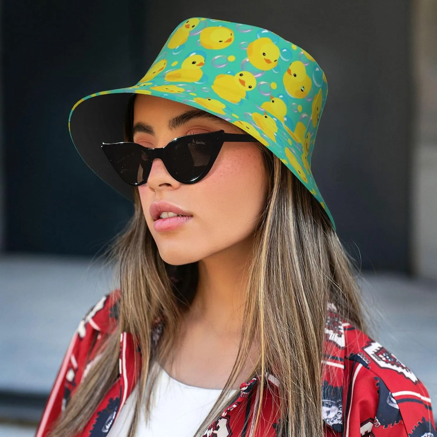 Yellow Rubber Ducks Sun Hat Packable Outdoor Fisherman Cap Summer Bucket Hat Beach for Men Women