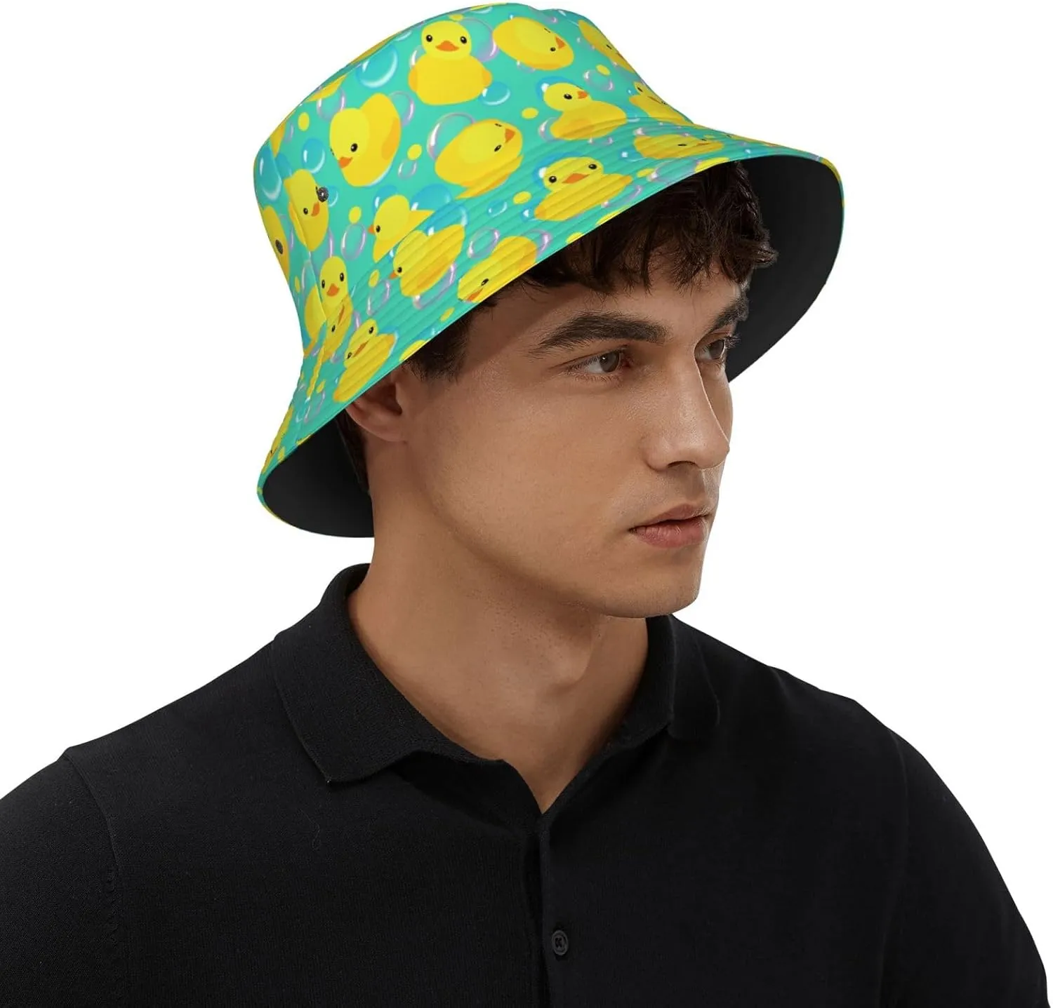 Yellow Rubber Ducks Sun Hat Packable Outdoor Fisherman Cap Summer Bucket Hat Beach for Men Women