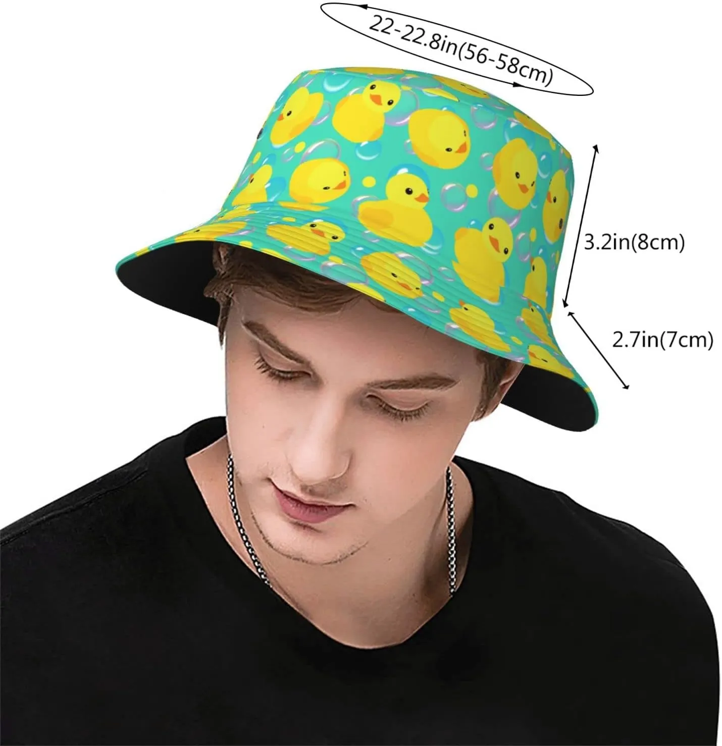 Yellow Rubber Ducks Sun Hat Packable Outdoor Fisherman Cap Summer Bucket Hat Beach for Men Women