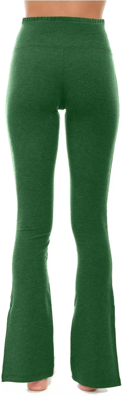 Yoga Pants Women High Waisted Tummy Control Pants Stretch Workout Pants Casual Dressy Pants Flare Leg Pants Plus Size