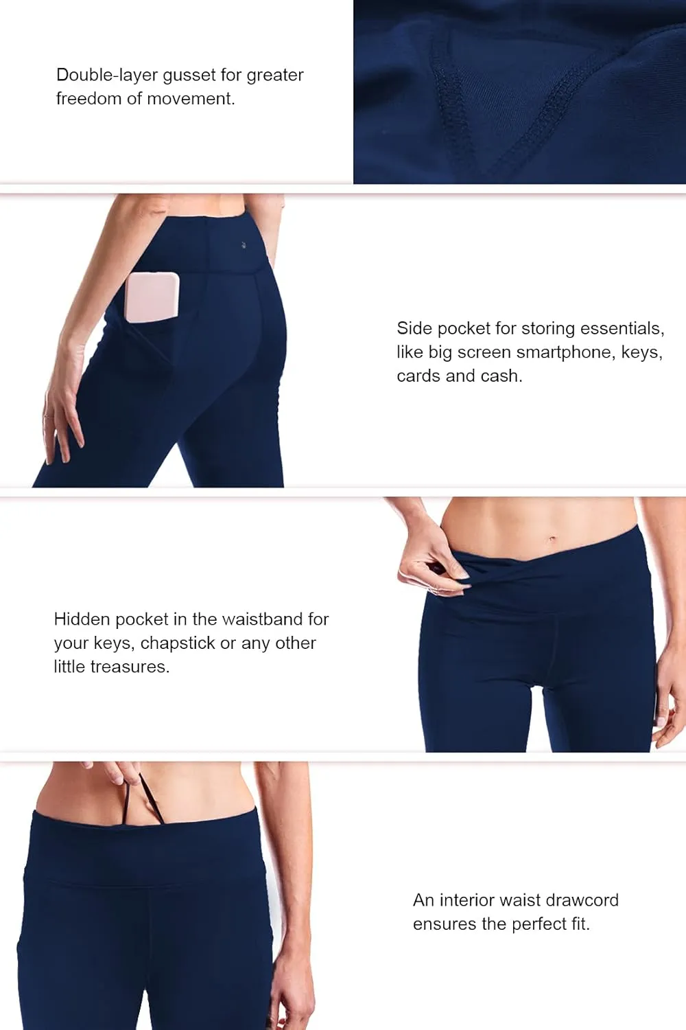 Yogipace,Women's 25"/28"/31"/34"/36" Water Resistant Thick Thermal Fleece Lined Leggings