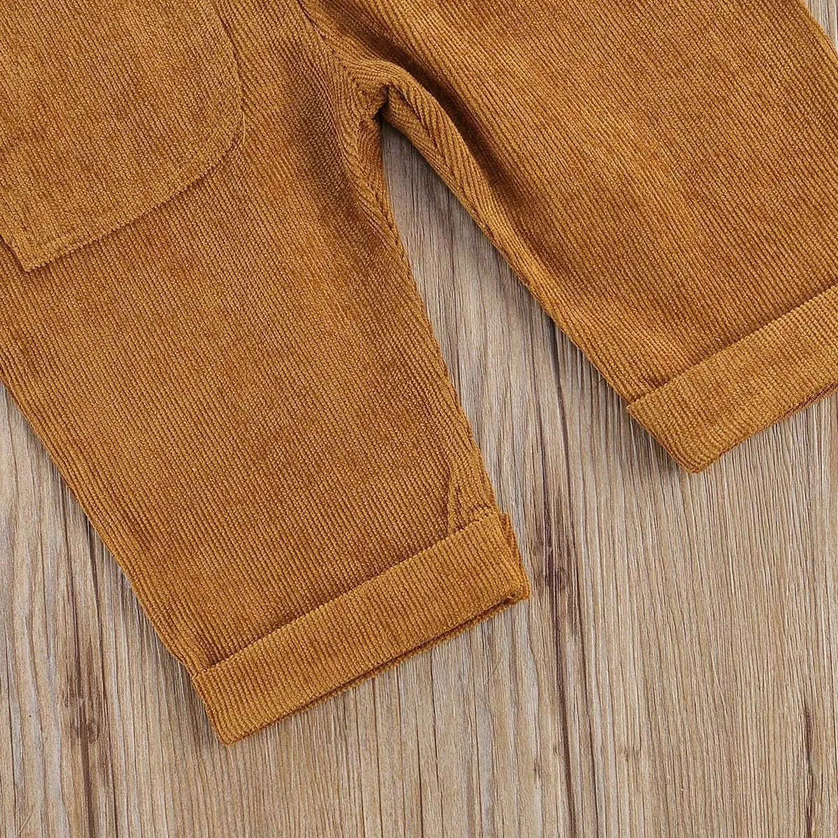 YOKJZJD Newborn Infant Baby Boy Girl Fall Winter Suspender Pants Overalls Corduroy Bib Pants Trousers with Pockets