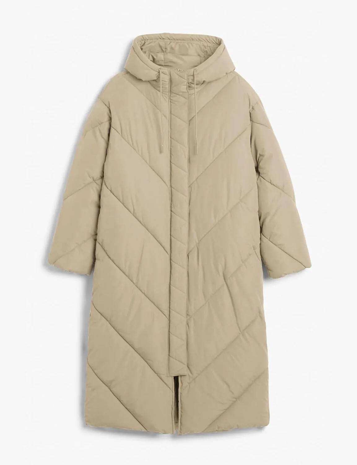 Yousify Women's Hooded Long Puffer Coat Winter Longer Thickened Down Jacket Zip Cotton Outwear
