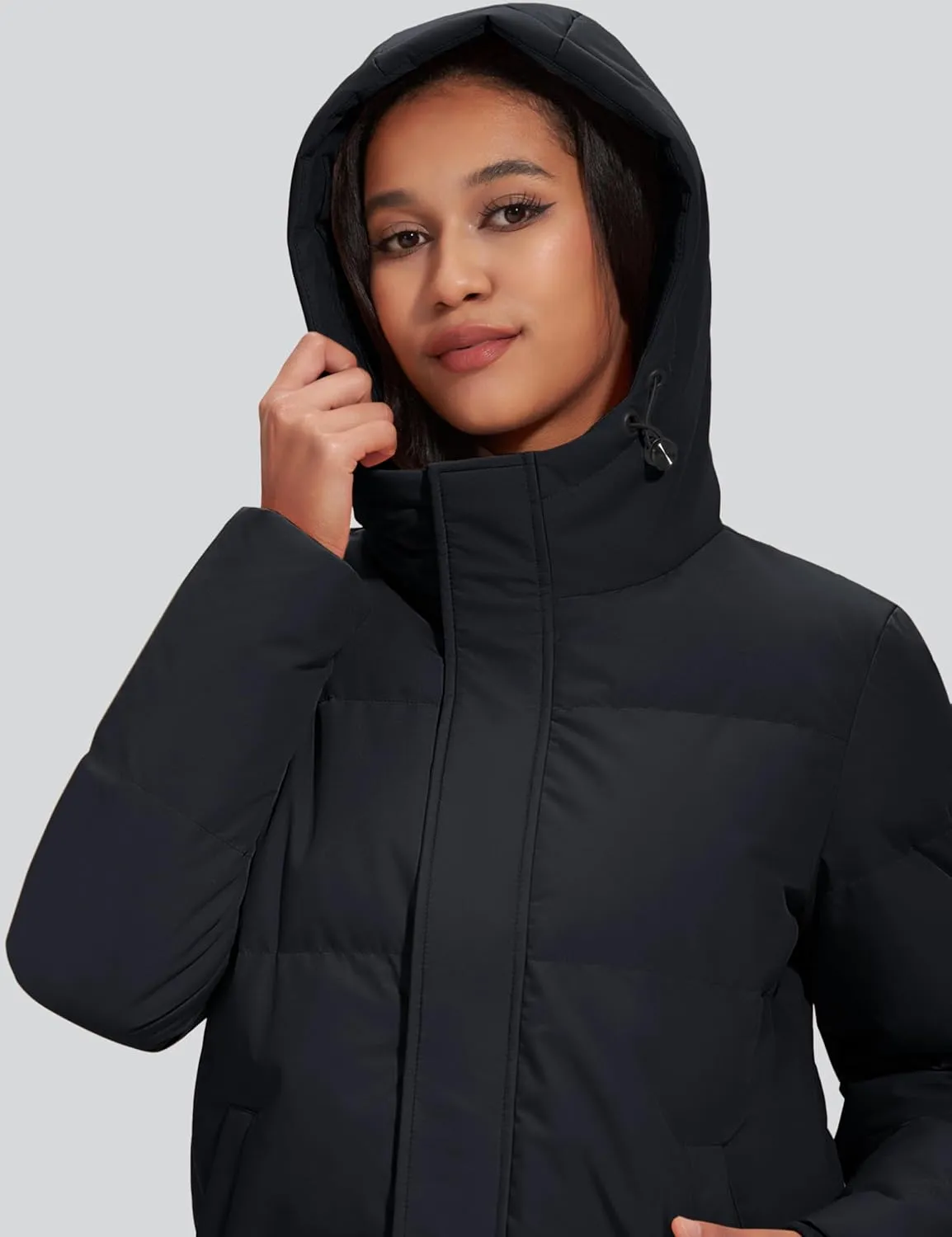 YUCOLEN Women's Winter Down Puffer Coat Thicken Water Resistant Jacket Warm Hooded Parka Outwear