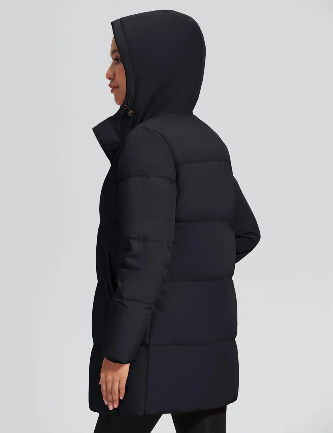 YUCOLEN Women's Winter Down Puffer Coat Thicken Water Resistant Jacket Warm Hooded Parka Outwear