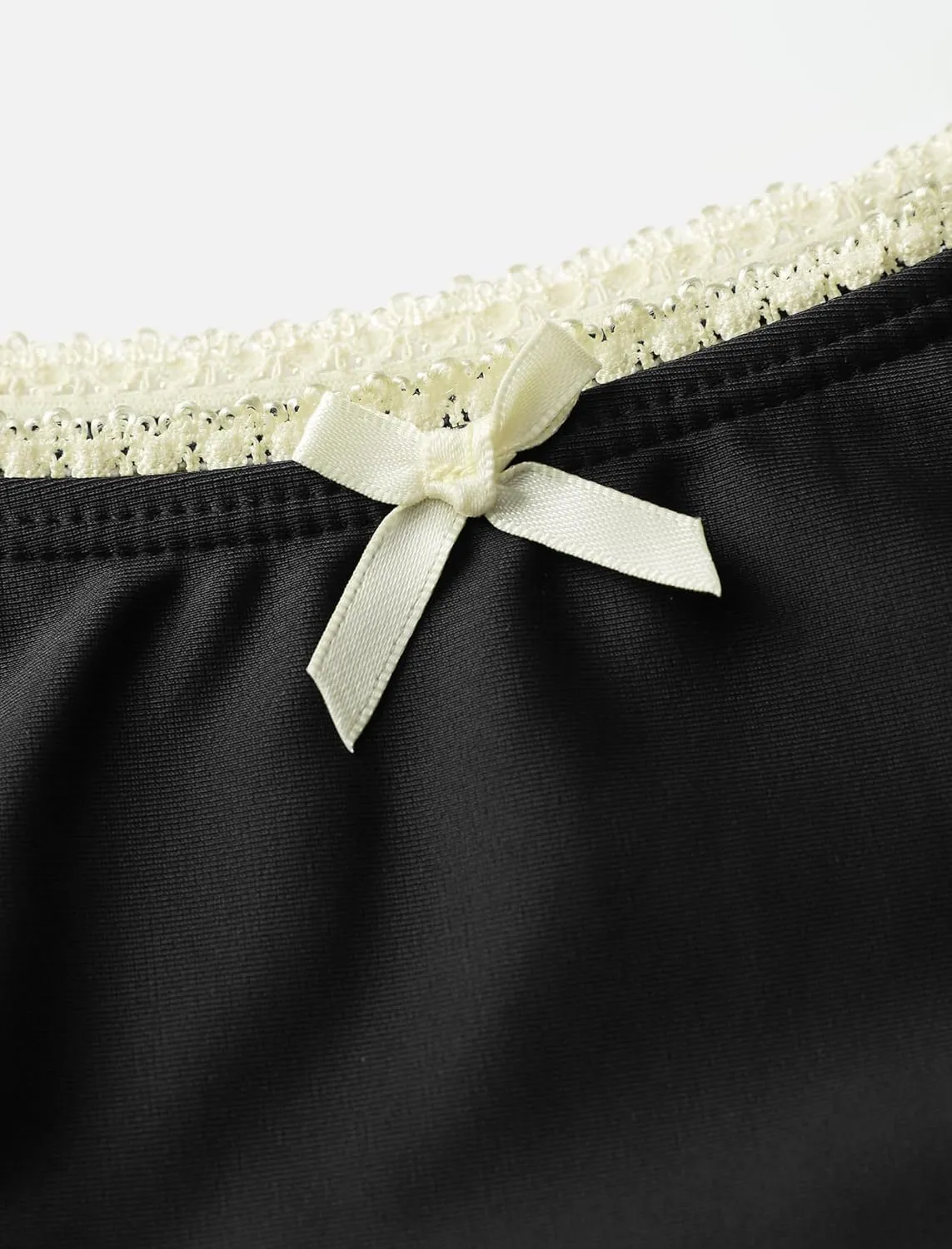 ZAFUL Bikini Sets for Women Triangle Bow Decor Ruffle Straps Lace up Swimsuit 2 Pieces High Cut Bathing Suits