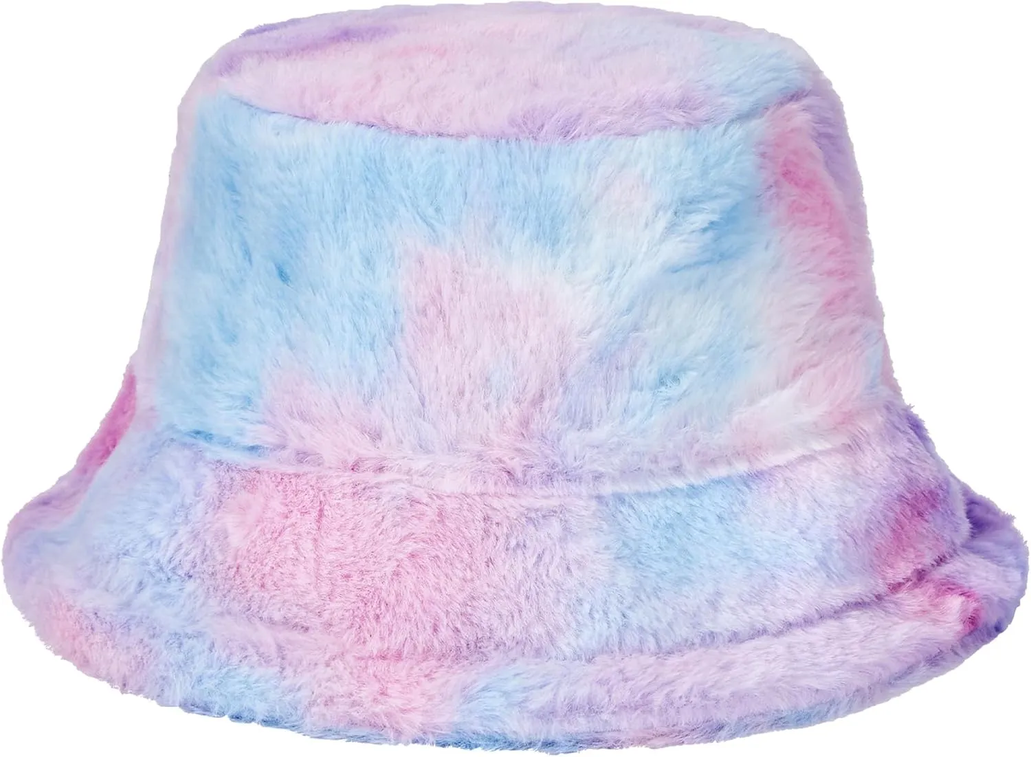 Zando Fuzzy Winter Warm Faux Fur Bucket Hat - Cute Soft Fluffy Rave Fisherman Cap