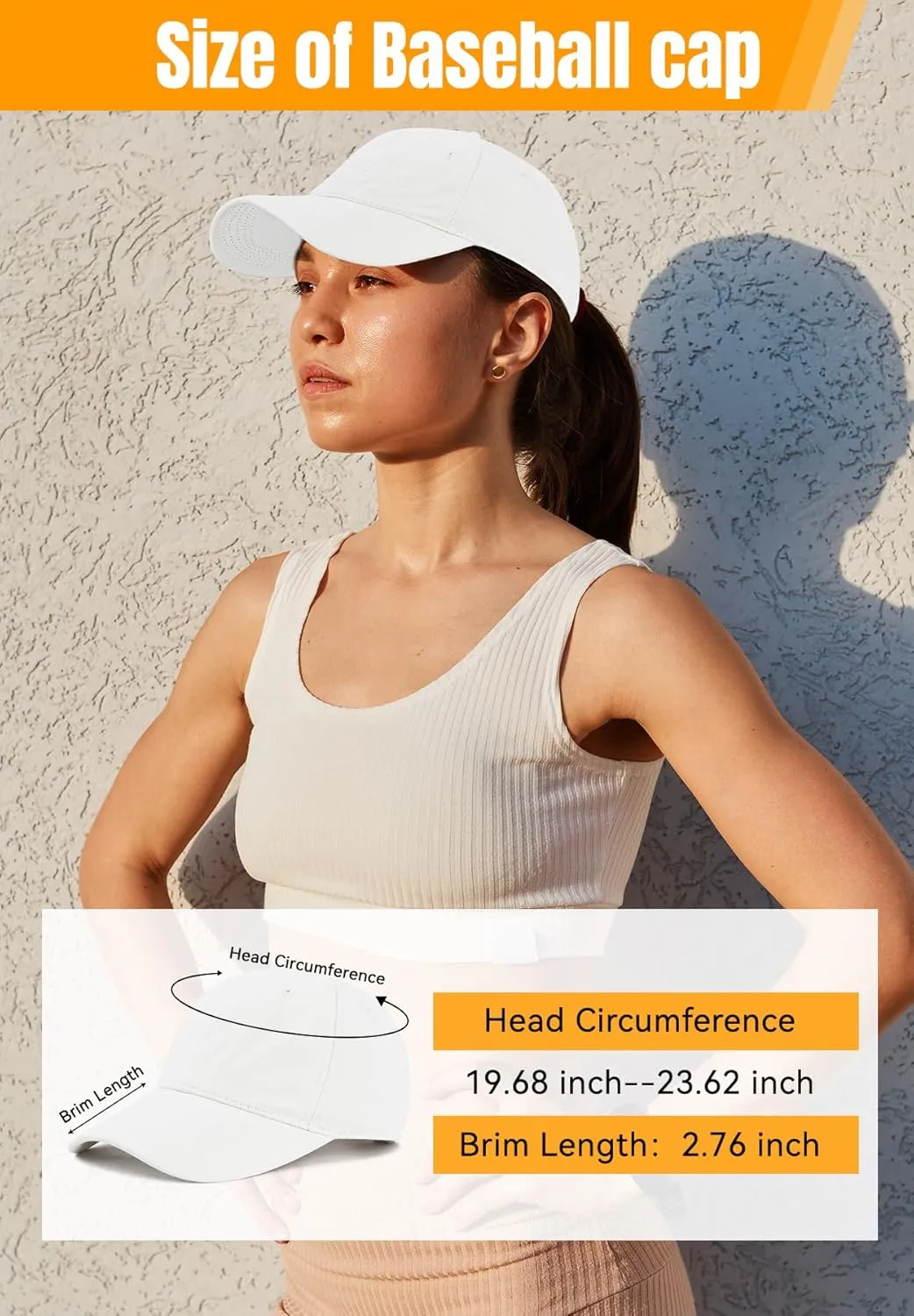 Zando Unisex Classic Baseball Caps Adjustable Sports Hats Outdoors Cotton Baseball Hat Cute Preppy Hat Golf Running Dad Hat