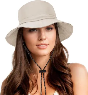 Zando Waterproof Bucket Hat for Woman Men Rain Hat UPF 50  Sun Hats for Women Packable Outdoor Hiking Safari Fishing Hat