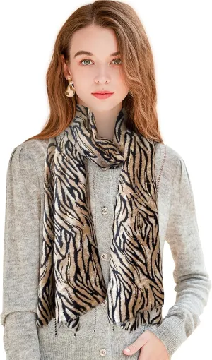 zhxinashu Boho Scarf for Women Soft Elegant Shawl Wraps Scarves with Bracelet Earrings