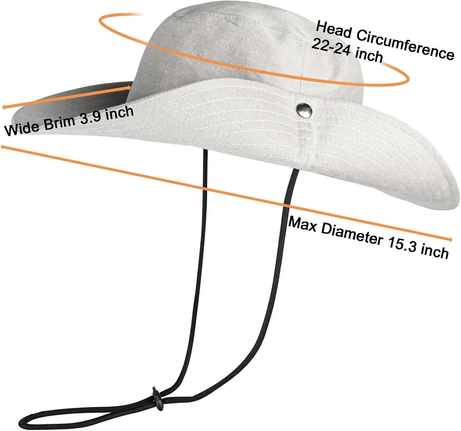 ZOORON Unisex Boonie Hats 100% Cotton Bucket Hat Wide Brim Hiking Fishing Safari Garden Hat Spring Summer Cap Outdoor