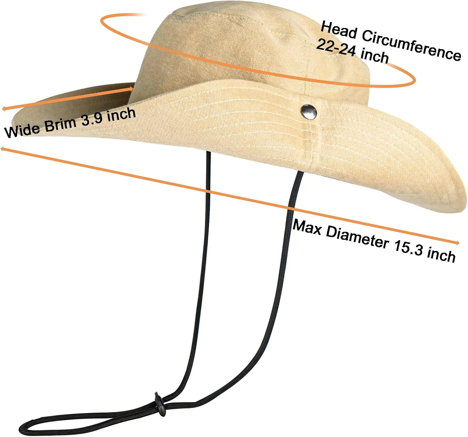 ZOORON Unisex Boonie Hats 100% Cotton Bucket Hat Wide Brim Hiking Fishing Safari Garden Hat Spring Summer Cap Outdoor