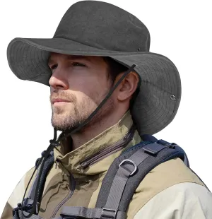 ZOORON Unisex Boonie Hats 100% Cotton Bucket Hat Wide Brim Hiking Fishing Safari Garden Hat Spring Summer Cap Outdoor