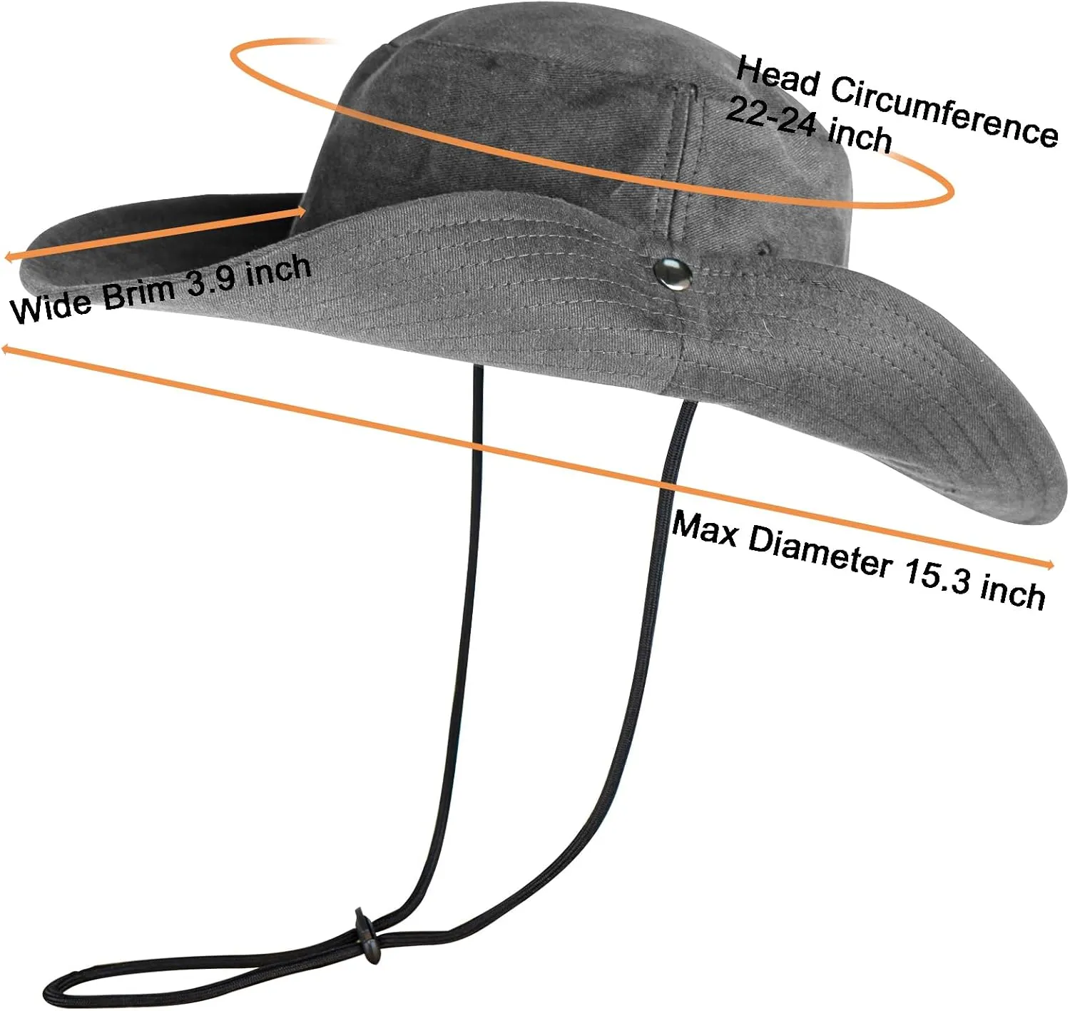 ZOORON Unisex Boonie Hats 100% Cotton Bucket Hat Wide Brim Hiking Fishing Safari Garden Hat Spring Summer Cap Outdoor